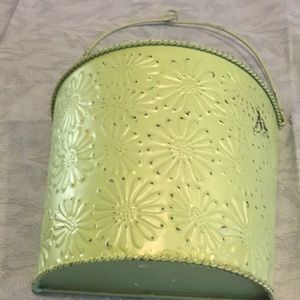 SunFlower Floral Metal Olive Green Wall 8”Planter Mail holder in & Outside Decor